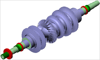 GIF animation of the working principle of centrifugal compressor